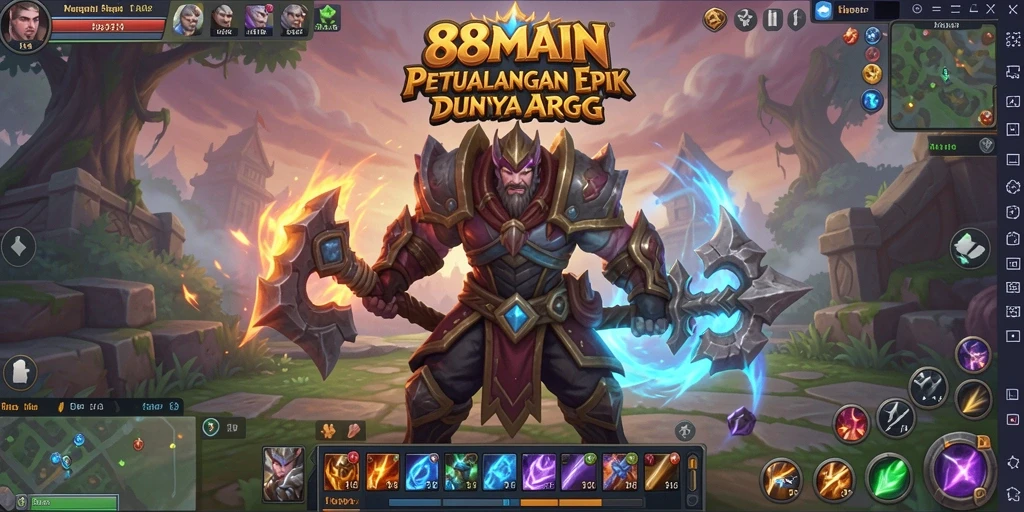 Tampilan gameplay epik dari dunia ARPG di 88MAIN.