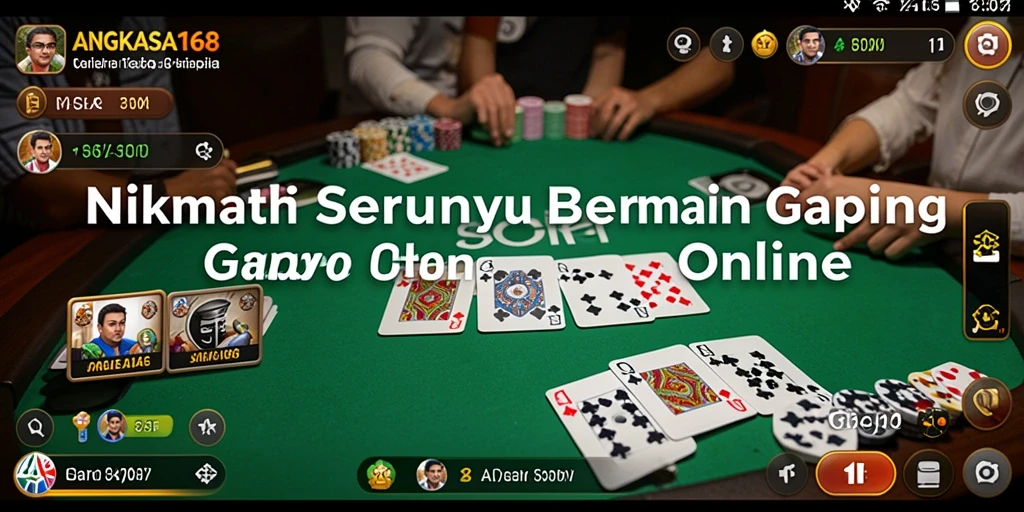 Tampilan menarik dari gameplay Gaple ANGKASA168.
