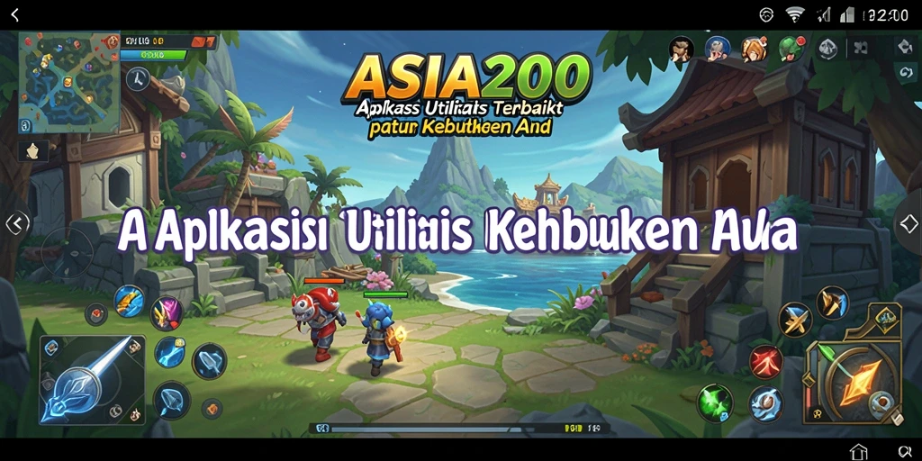 Tampilan utama aplikasi ASIA200 dengan berbagai fitur utilitas.