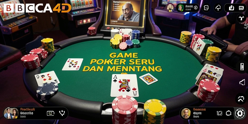 Tangkapan layar utama BBCA4D menunjukkan momen mendebarkan saat bermain poker.