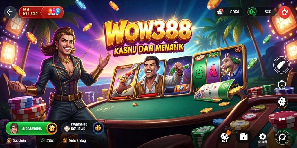 Tampilan menarik dari gameplay Kasino WOW388 yang menyenangkan.