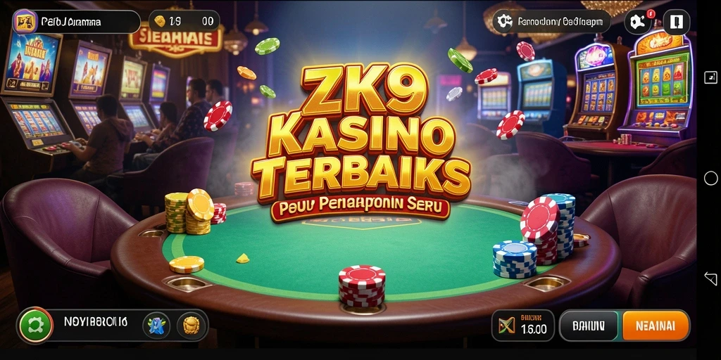 Screenshot ZK9 menampilkan antarmuka permainan Kasino yang menarik.
